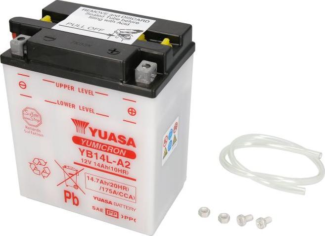 Yuasa YB14L-A2 - Стартерна акумуляторна батарея, АКБ autocars.com.ua