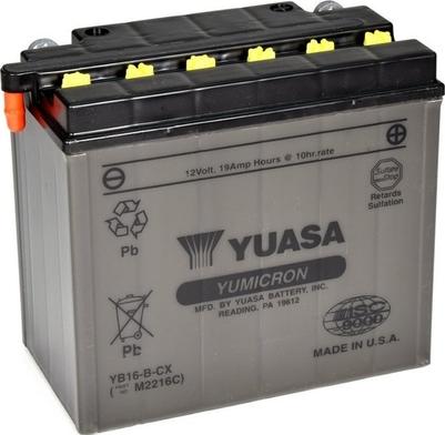 Yuasa YB16-B-CX - Стартерная аккумуляторная батарея, АКБ autodnr.net