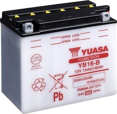 Yuasa YB16-B - Стартерная аккумуляторная батарея, АКБ autodnr.net