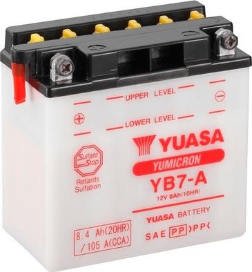 Yuasa YB7-A - Стартерная аккумуляторная батарея, АКБ autodnr.net