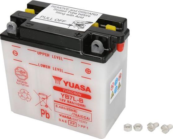 Yuasa YB7L-B - Стартерна акумуляторна батарея, АКБ autocars.com.ua