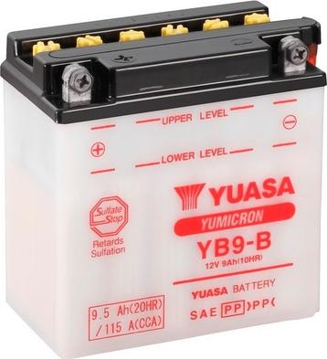 Yuasa YB9-B - Стартерная аккумуляторная батарея, АКБ autodnr.net