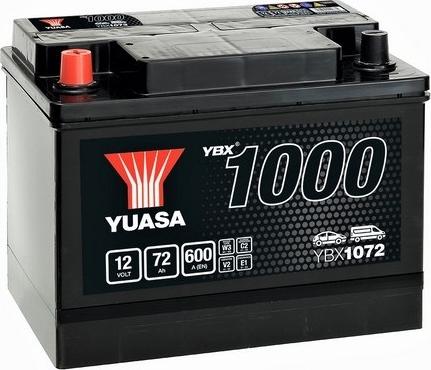 Yuasa YBX1072 - Стартерна акумуляторна батарея, АКБ autocars.com.ua