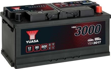 Yuasa YBX3017 - Стартерна акумуляторна батарея, АКБ autocars.com.ua