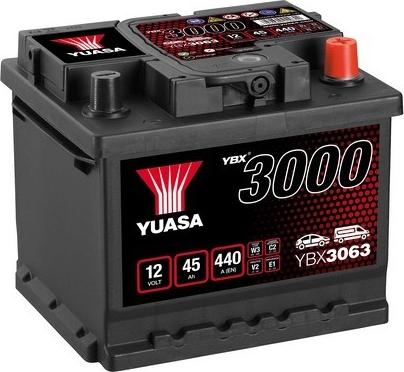Yuasa YBX3063 - Стартерна акумуляторна батарея, АКБ autocars.com.ua