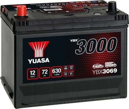 Yuasa YBX3069 - Стартерна акумуляторна батарея, АКБ autocars.com.ua