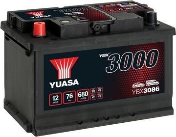 Yuasa YBX3086 - Yuasa 12V 76Ah SMF Battery YBX3086 1 autocars.com.ua