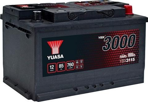 Yuasa YBX3115 - Стартерна акумуляторна батарея, АКБ autocars.com.ua
