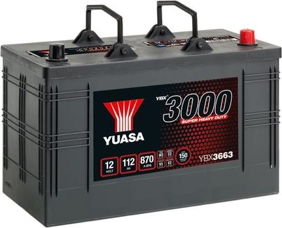Yuasa YBX3663 - Стартерна акумуляторна батарея, АКБ autocars.com.ua