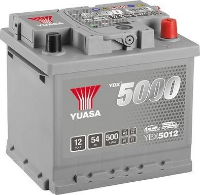 Yuasa YBX5012 - Стартерна акумуляторна батарея, АКБ autocars.com.ua