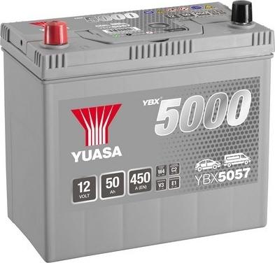 Yuasa YBX5057 - Стартерна акумуляторна батарея, АКБ autocars.com.ua