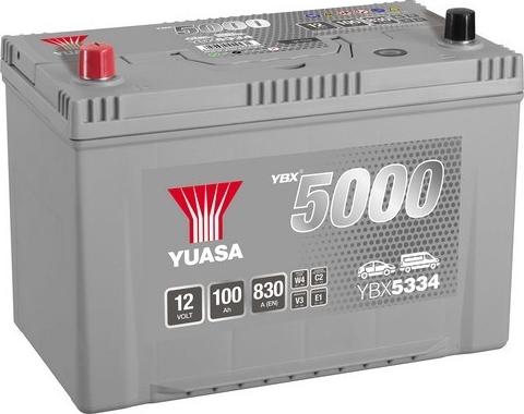 Yuasa YBX5334 - Стартерна акумуляторна батарея, АКБ autocars.com.ua