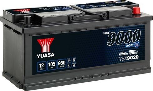 Yuasa YBX9020 - Стартерна акумуляторна батарея, АКБ autocars.com.ua