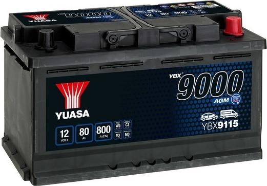Yuasa YBX9115 - Стартерна акумуляторна батарея, АКБ autocars.com.ua