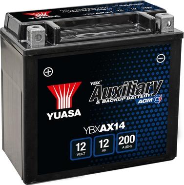 Yuasa YBXAX14 - Стартерна акумуляторна батарея, АКБ autocars.com.ua