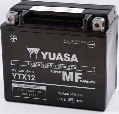Yuasa YTX12 - Стартерна акумуляторна батарея, АКБ autocars.com.ua