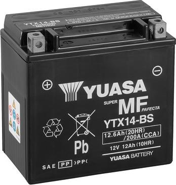 Yuasa YTX14-BS(CP) - Стартерна акумуляторна батарея, АКБ autocars.com.ua