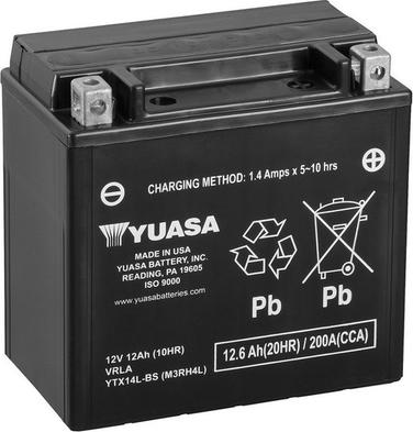 Yuasa YTX14L-BS - Стартерна акумуляторна батарея, АКБ autocars.com.ua