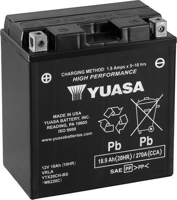 Yuasa YTX20CH-BS - Стартерная аккумуляторная батарея, АКБ avtokuzovplus.com.ua