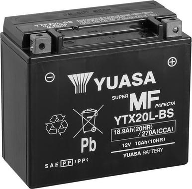Yuasa YTX20L-BS - Стартерна акумуляторна батарея, АКБ autocars.com.ua