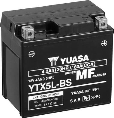 Yuasa YTX5L-BS - Стартерна акумуляторна батарея, АКБ autocars.com.ua