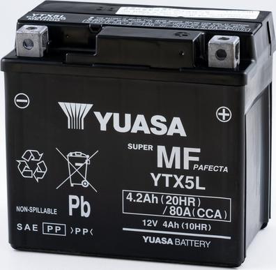 Yuasa YTX5L - Стартерная аккумуляторная батарея, АКБ autodnr.net