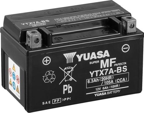 Yuasa YTX7A-BS - Стартерная аккумуляторная батарея, АКБ autodnr.net