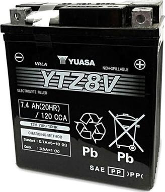 Yuasa YTZ8V - Стартерна акумуляторна батарея, АКБ autocars.com.ua