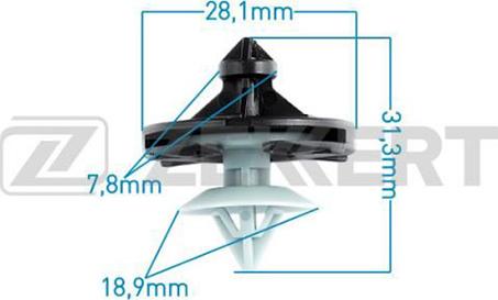 Zekkert be-1745 - Зажим, молдинг / защитная накладка autodnr.net