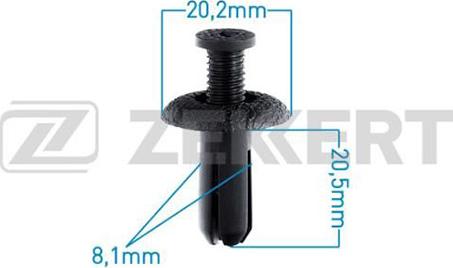 Zekkert BE-1772 - Зажим, молдинг / захисна накладка autocars.com.ua