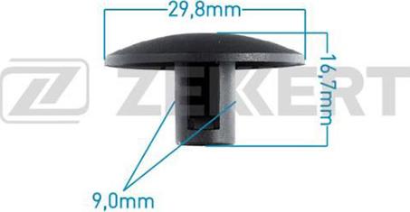 Zekkert BE-2091 - Зажим, молдинг / захисна накладка autocars.com.ua