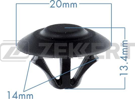 Zekkert BE-2360 - Зажим, молдинг / защитная накладка avtokuzovplus.com.ua