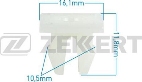 Zekkert BE-2380 - Зажим, молдинг / захисна накладка autocars.com.ua