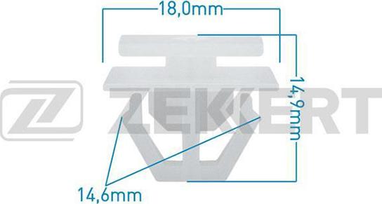 Zekkert be-2607 - Зажим, молдинг / защитная накладка autodnr.net