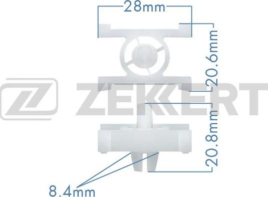 Zekkert be-2642 - Зажим, молдинг / защитная накладка autodnr.net