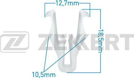 Zekkert BE-2683 - Зажим, молдинг / захисна накладка autocars.com.ua
