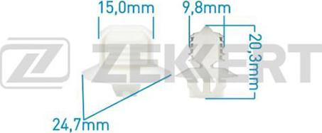 Zekkert BE-2906 - Клипса крепёжная VAG миним. кол-во заказа 10 шт autodnr.net