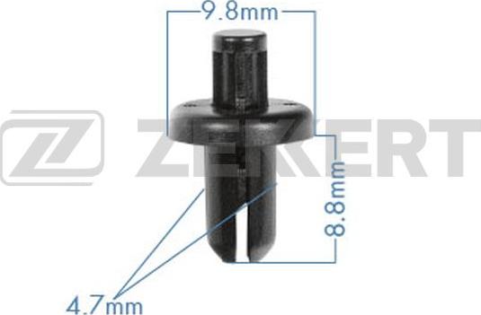 Zekkert BE-3536 - Зажим, молдинг / защитная накладка avtokuzovplus.com.ua