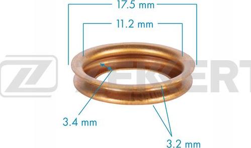 Zekkert BE-3571 - Уплотнительное кольцо, резьбовая пробка маслосливного отверстия autodnr.net