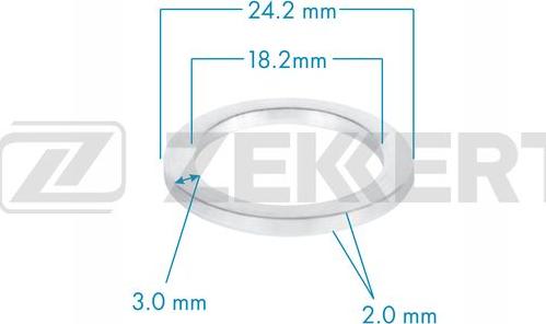 Zekkert be-3576 - Уплотнительное кольцо, резьбовая пробка маслосливного отверстия autodnr.net