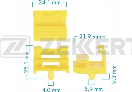 Zekkert be-3595 - Зажим, молдинг / защитная накладка autodnr.net