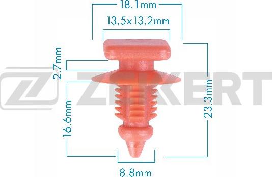 Zekkert be-3628 - Зажим, молдинг / защитная накладка autodnr.net