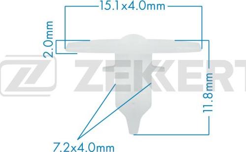 Zekkert BE-3664 - Зажим, молдинг / захисна накладка autocars.com.ua