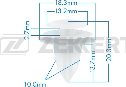 Zekkert BE-3670 - Зажим, молдинг / защитная накладка autodnr.net