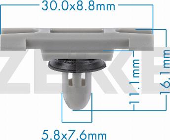 Zekkert be-3700 - Зажим, молдинг / защитная накладка autodnr.net