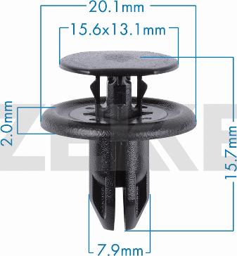 Zekkert BE-3715 - Зажим, молдинг / защитная накладка avtokuzovplus.com.ua