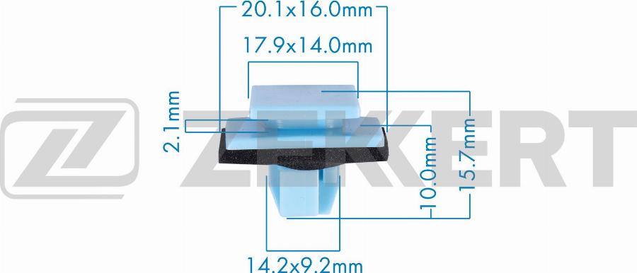 Zekkert BE-3720 - Зажим, молдинг / захисна накладка autocars.com.ua