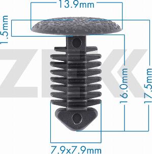 Zekkert BE-3728 - Зажим, молдинг / защитная накладка avtokuzovplus.com.ua