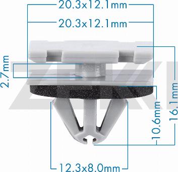 Zekkert BE-3742 - Зажим, молдинг / защитная накладка autodnr.net