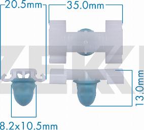 Zekkert BE-3749 - Зажим, молдинг / захисна накладка autocars.com.ua